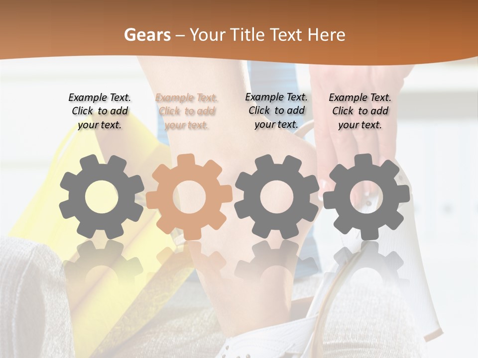 Shopping Legs Closeup PowerPoint Template