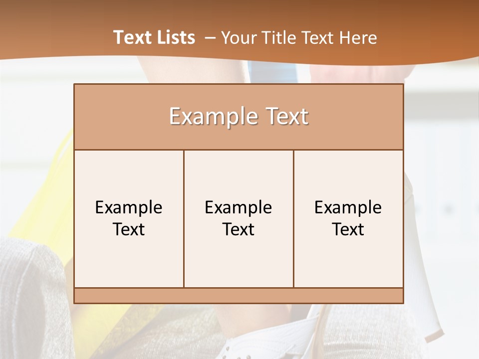 Shopping Legs Closeup PowerPoint Template