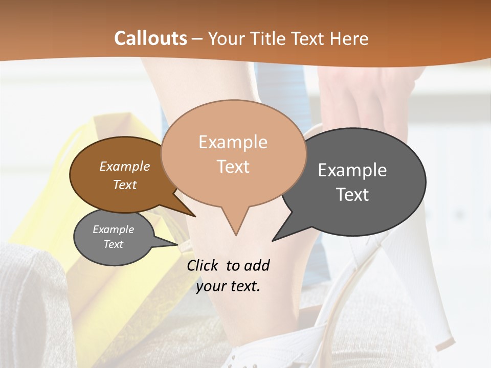 Shopping Legs Closeup PowerPoint Template