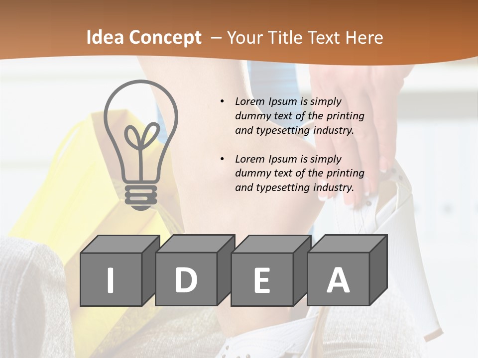 Shopping Legs Closeup PowerPoint Template