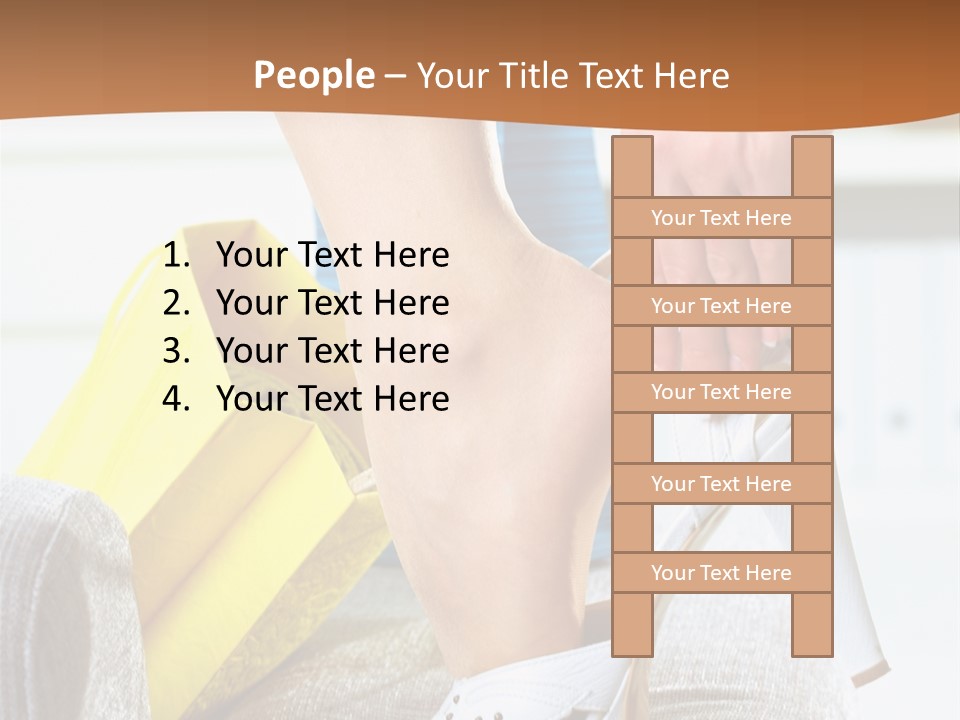 Shopping Legs Closeup PowerPoint Template