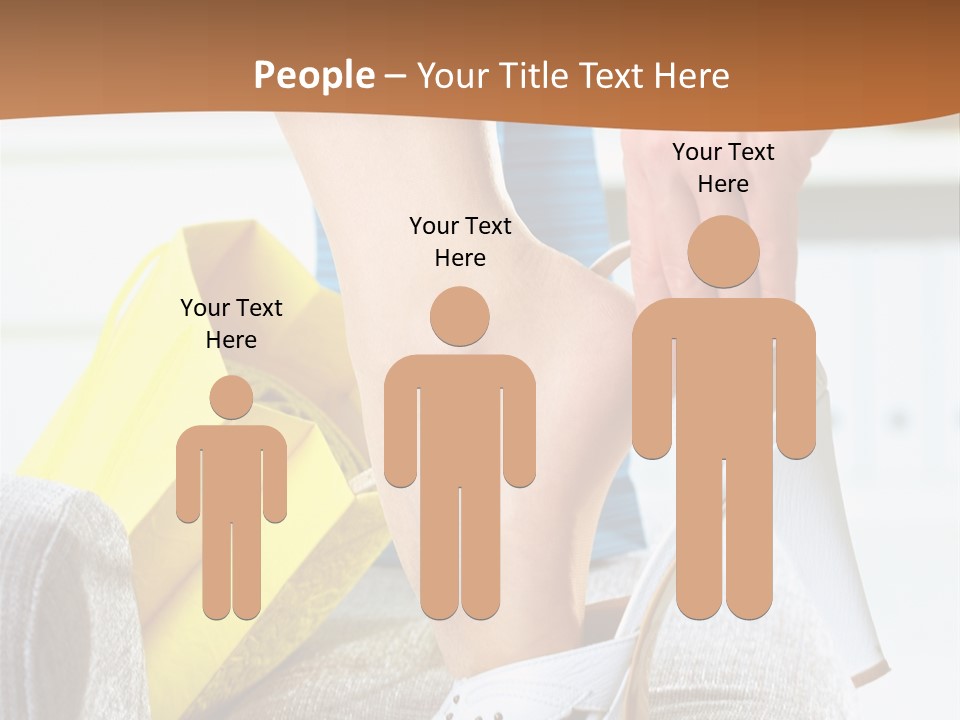 Shopping Legs Closeup PowerPoint Template
