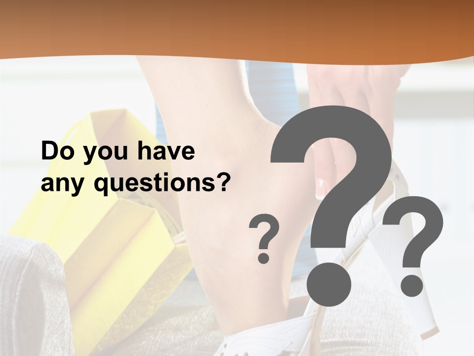 Shopping Legs Closeup PowerPoint Template