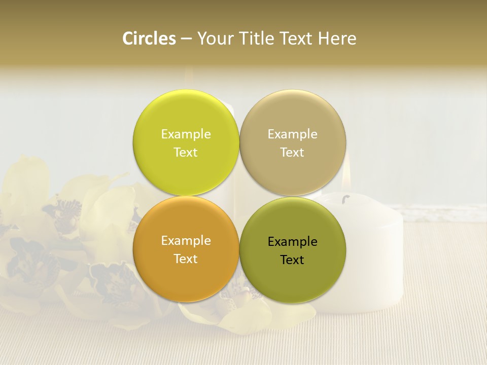 Flowers With Candles PowerPoint Template