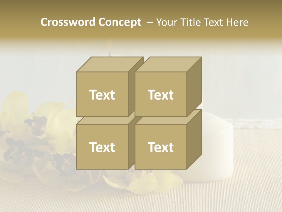 Flowers With Candles PowerPoint Template