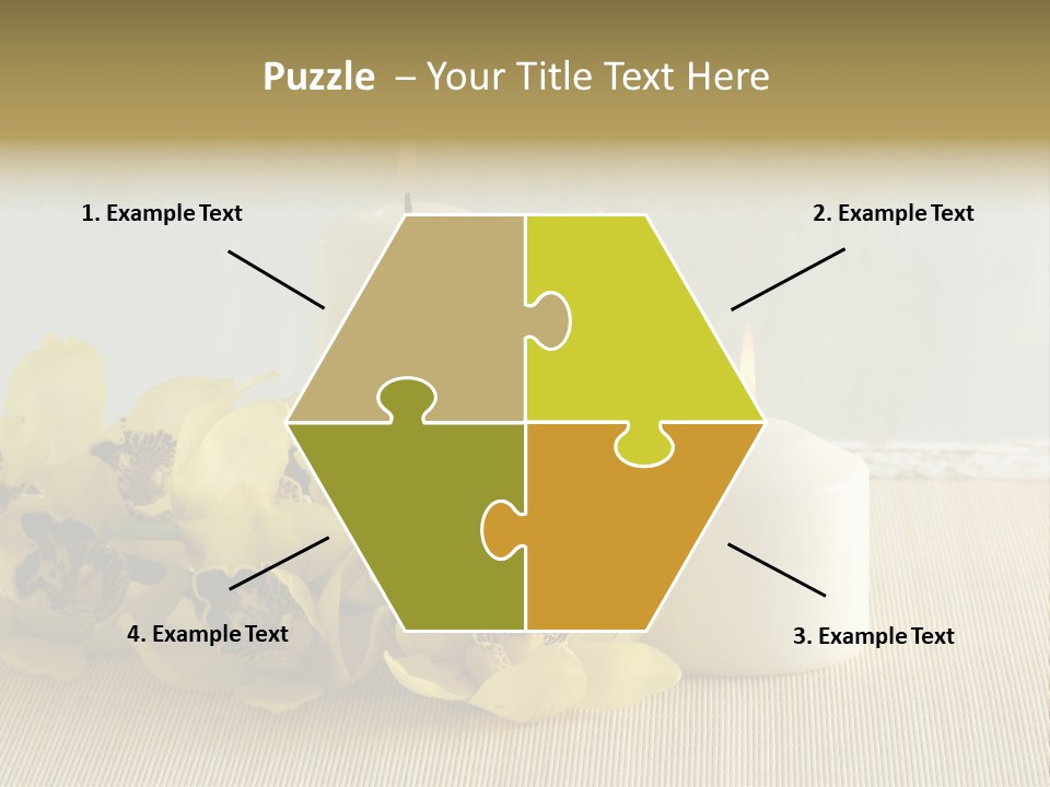 Flowers With Candles PowerPoint Template