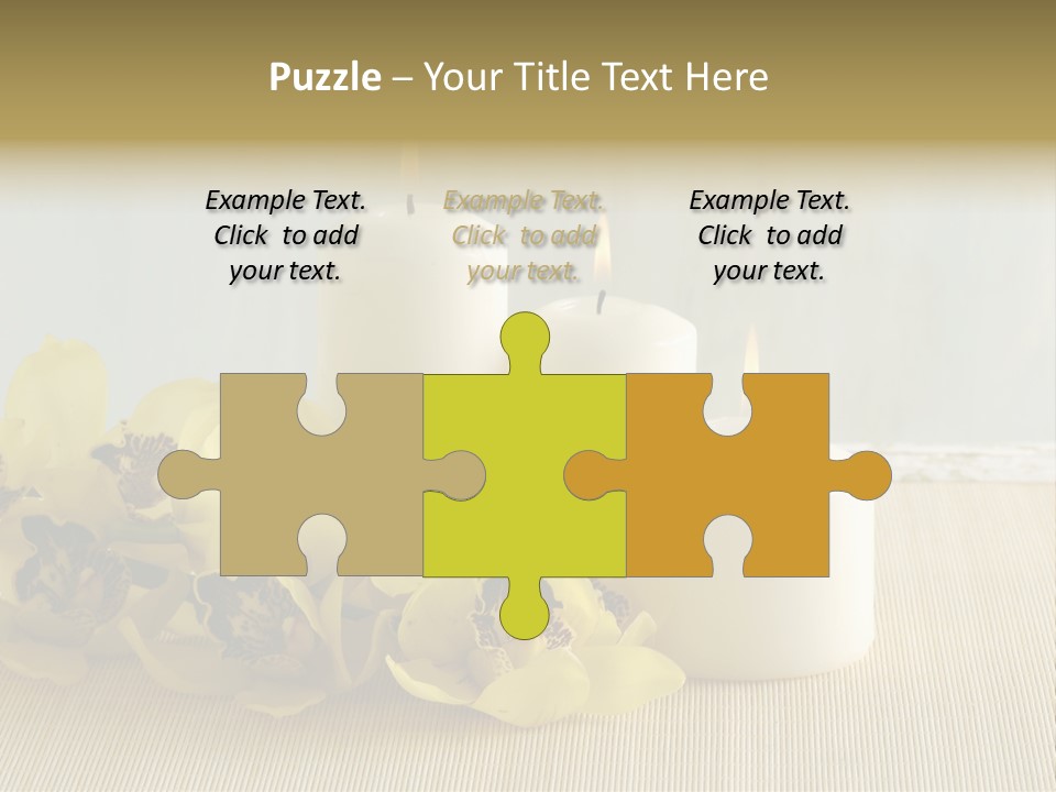 Flowers With Candles PowerPoint Template