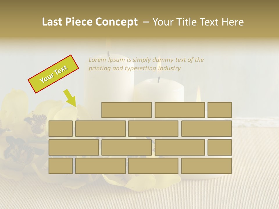 Flowers With Candles PowerPoint Template