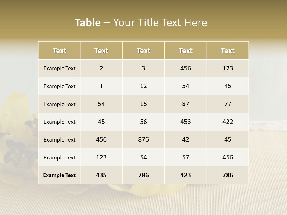 Flowers With Candles PowerPoint Template