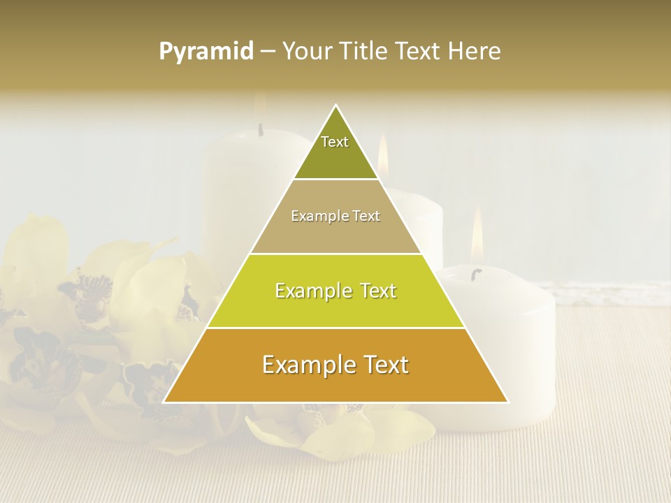 Flowers With Candles PowerPoint Template