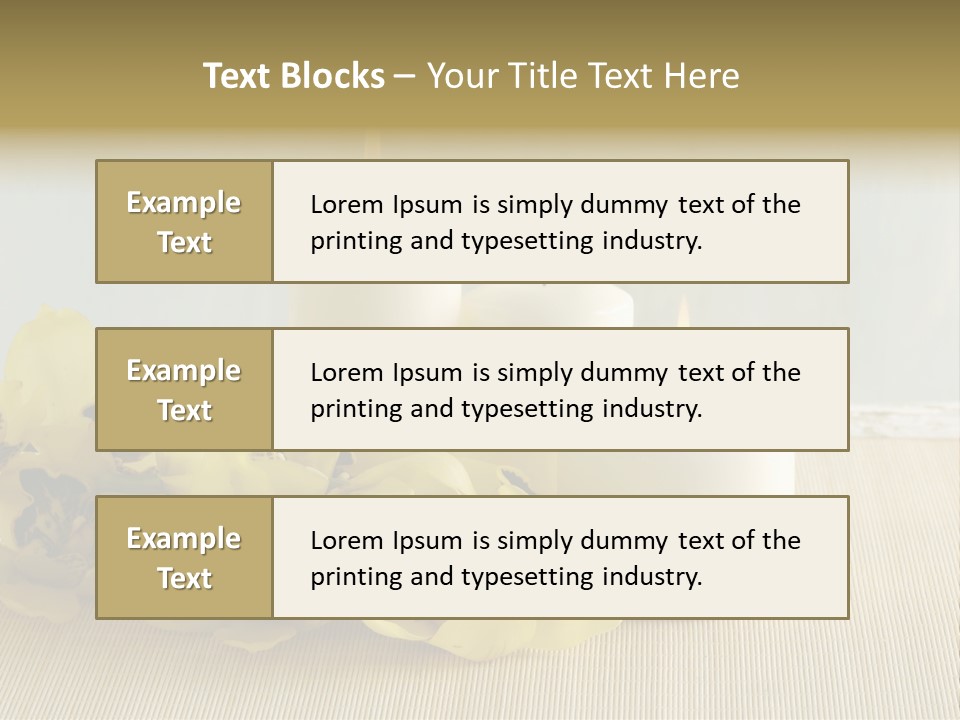 Flowers With Candles PowerPoint Template