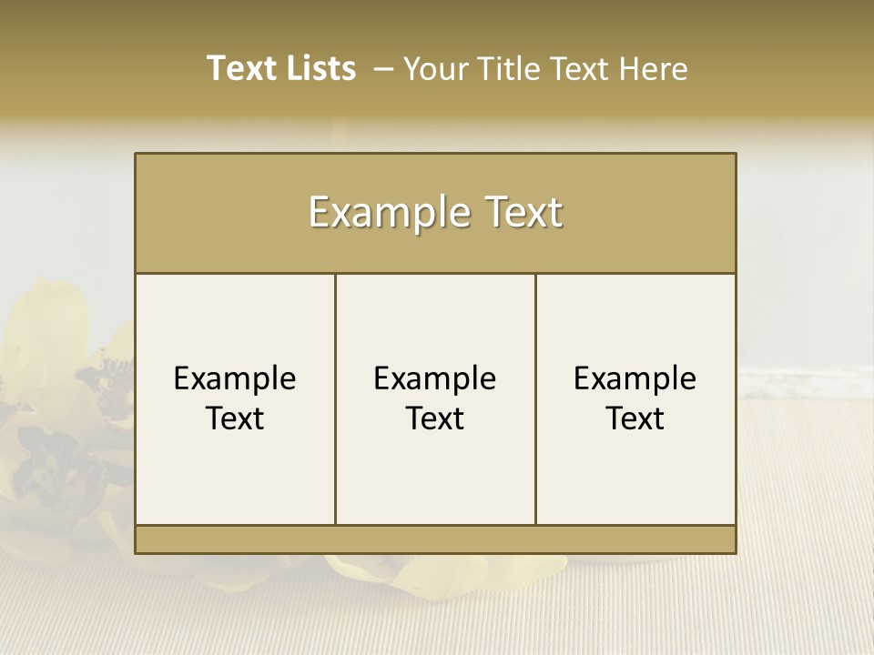 Flowers With Candles PowerPoint Template