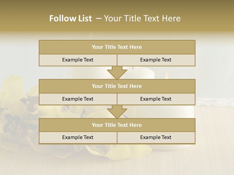 Flowers With Candles PowerPoint Template