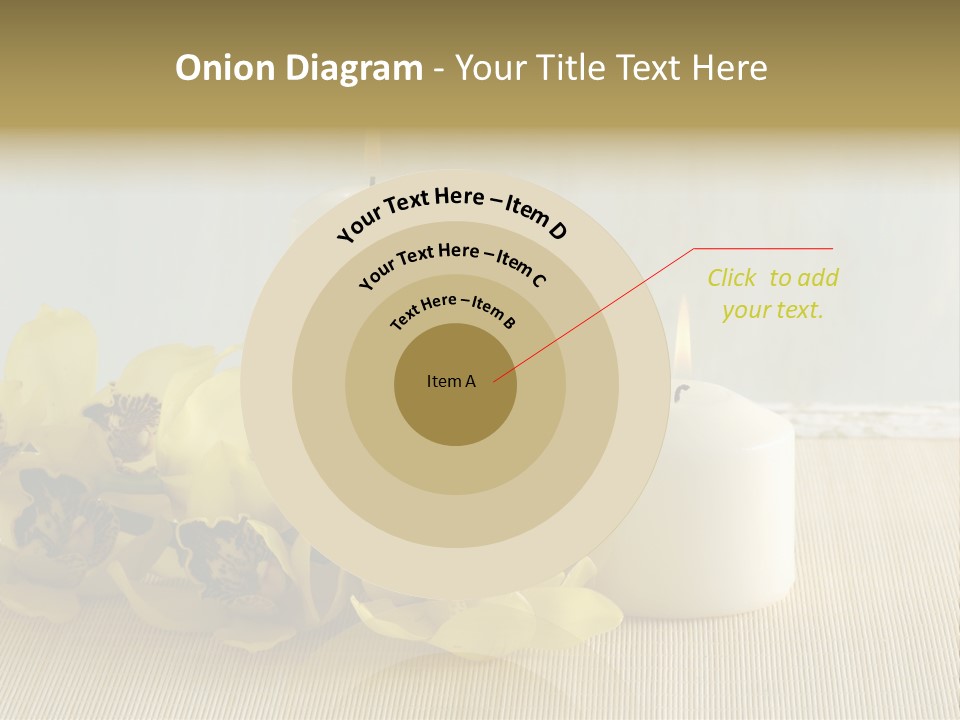 Flowers With Candles PowerPoint Template