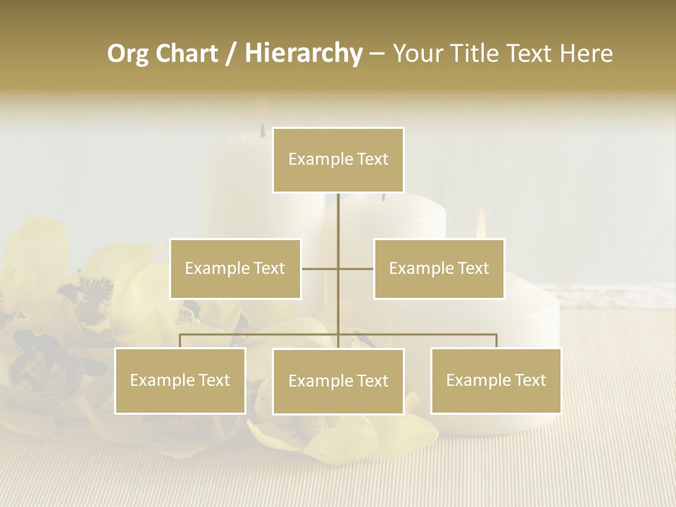 Flowers With Candles PowerPoint Template