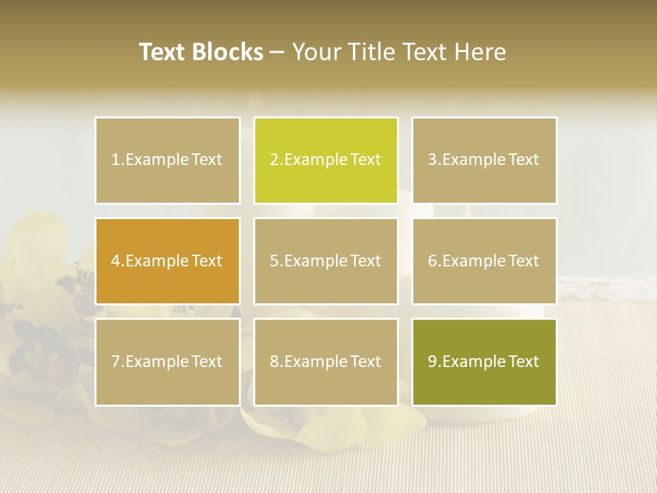 Flowers With Candles PowerPoint Template
