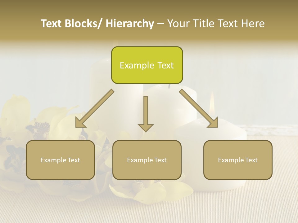 Flowers With Candles PowerPoint Template