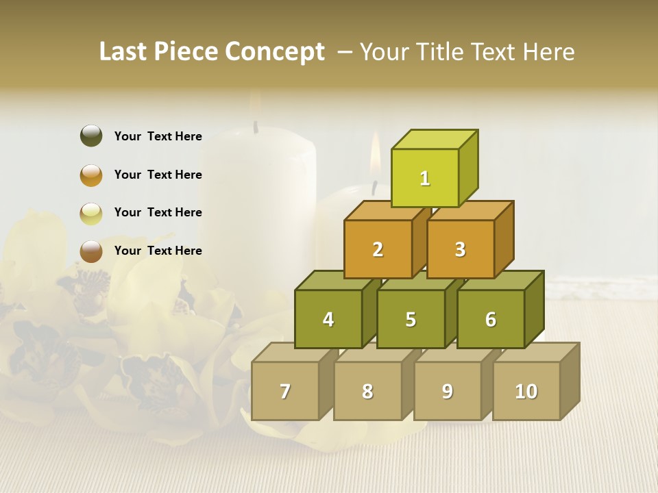 Flowers With Candles PowerPoint Template