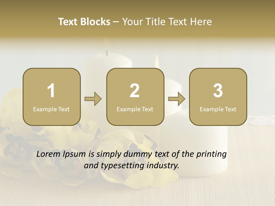 Flowers With Candles PowerPoint Template
