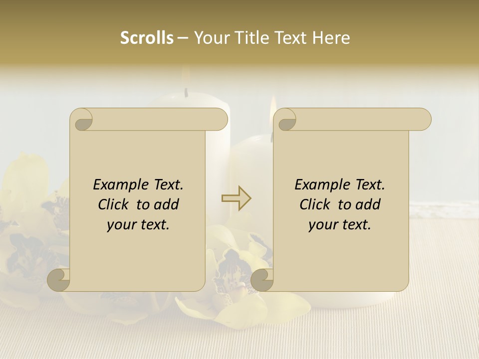 Flowers With Candles PowerPoint Template