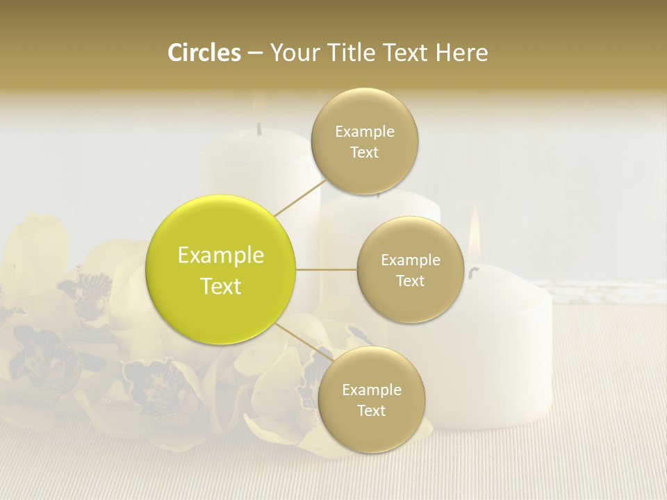 Flowers With Candles PowerPoint Template