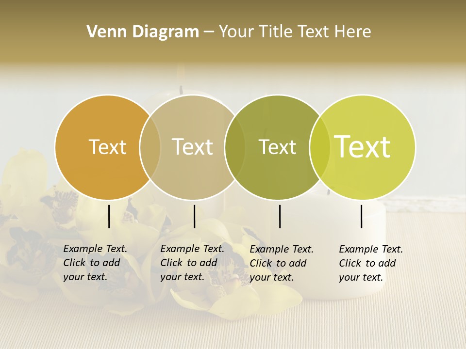Flowers With Candles PowerPoint Template