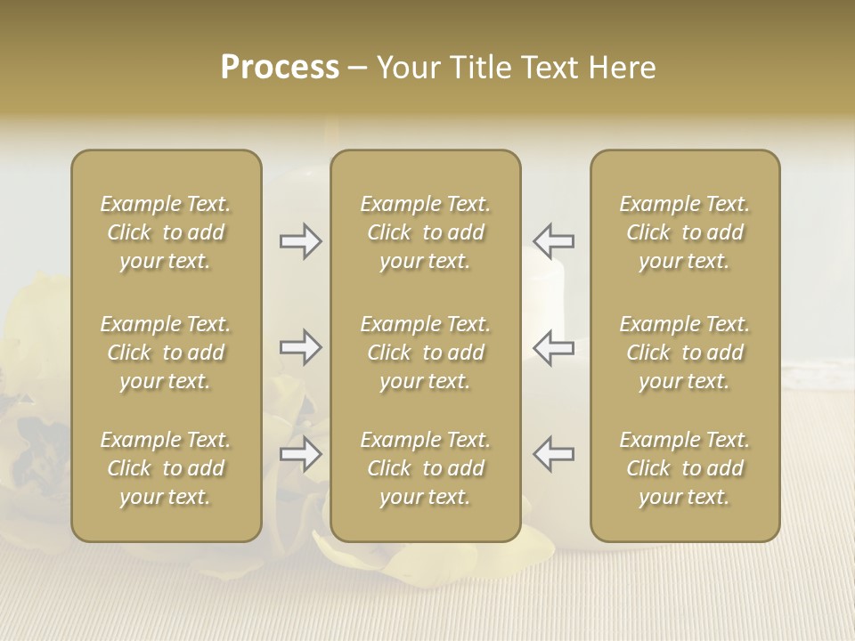 Flowers With Candles PowerPoint Template