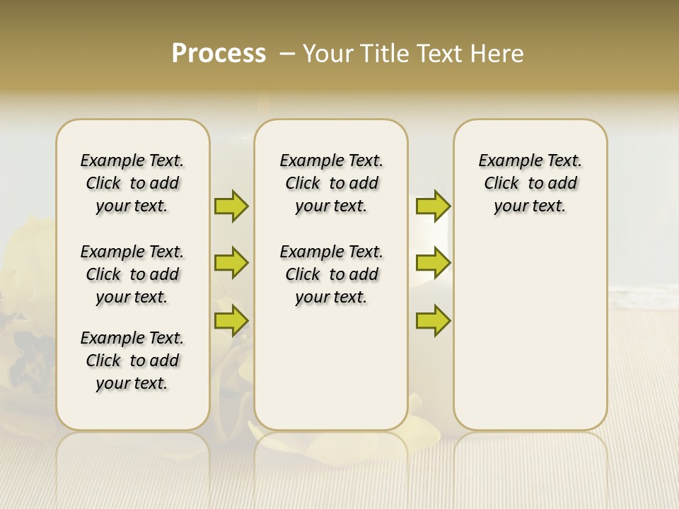 Flowers With Candles PowerPoint Template