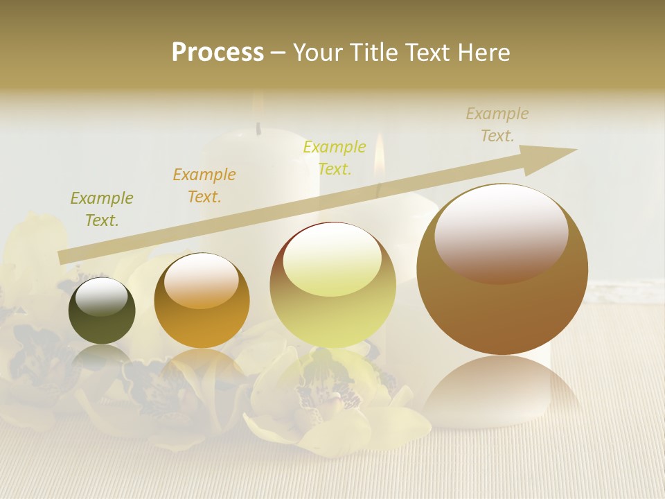 Flowers With Candles PowerPoint Template