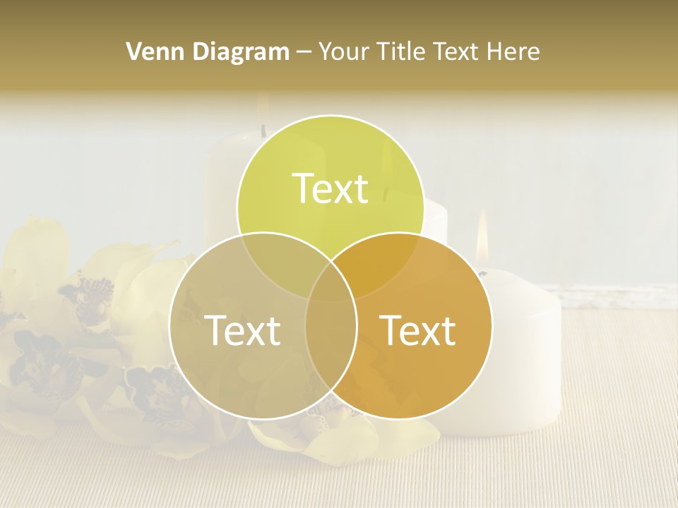 Flowers With Candles PowerPoint Template