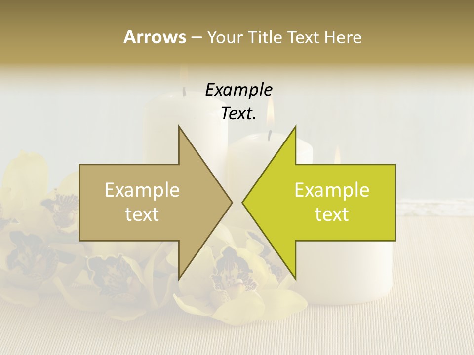 Flowers With Candles PowerPoint Template