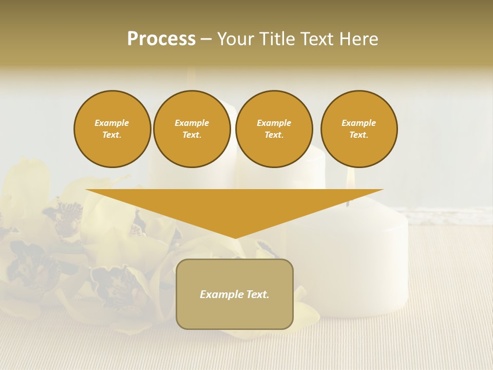 Flowers With Candles PowerPoint Template