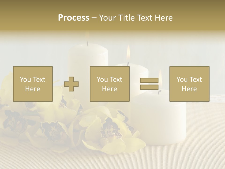 Flowers With Candles PowerPoint Template