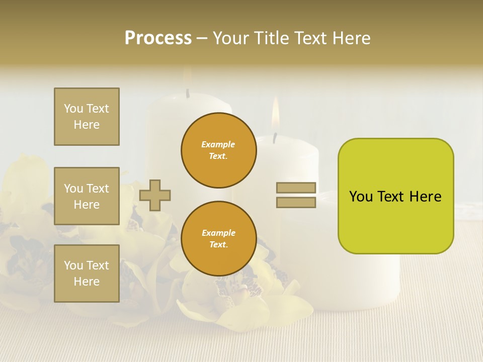 Flowers With Candles PowerPoint Template