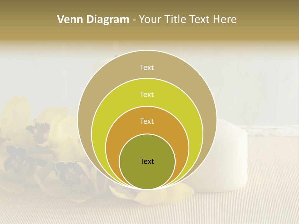 Flowers With Candles PowerPoint Template