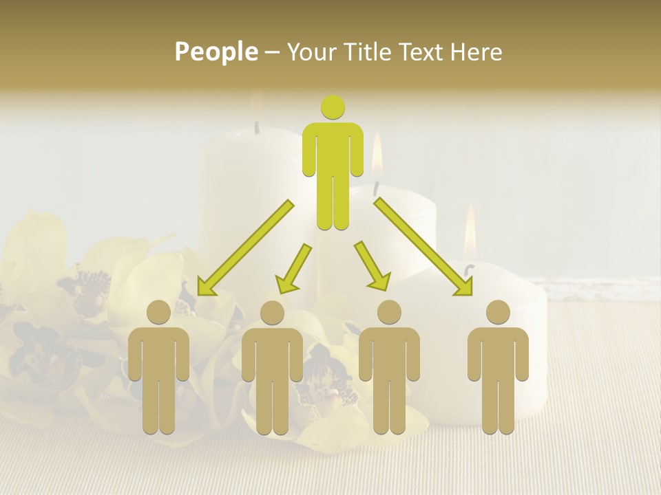 Flowers With Candles PowerPoint Template