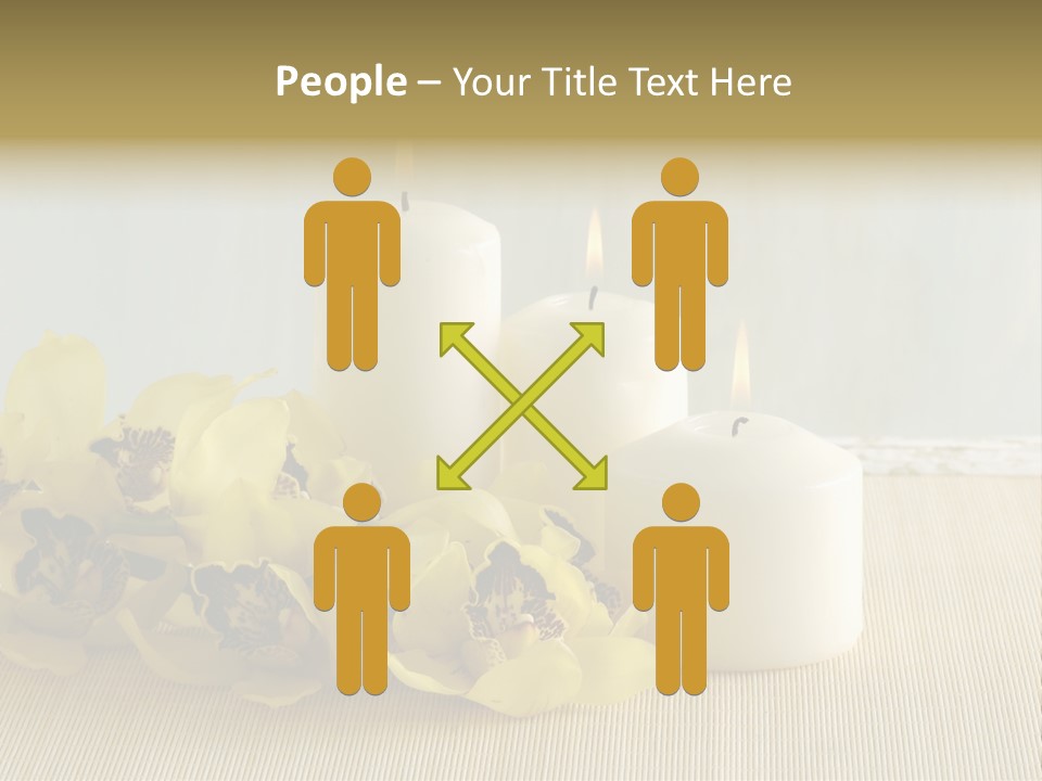 Flowers With Candles PowerPoint Template