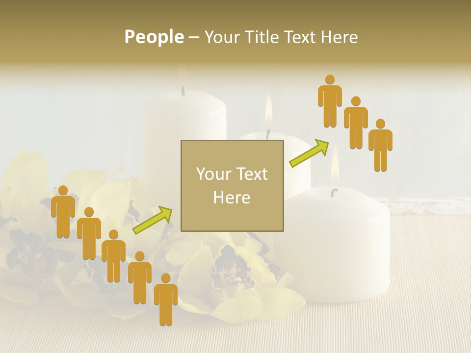 Flowers With Candles PowerPoint Template