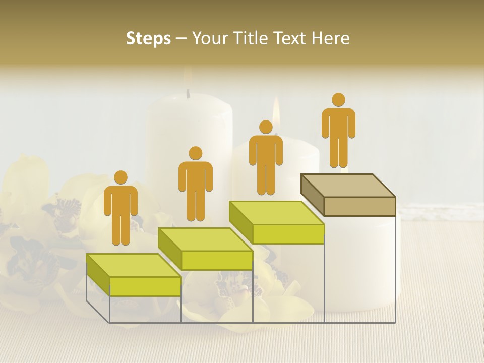 Flowers With Candles PowerPoint Template