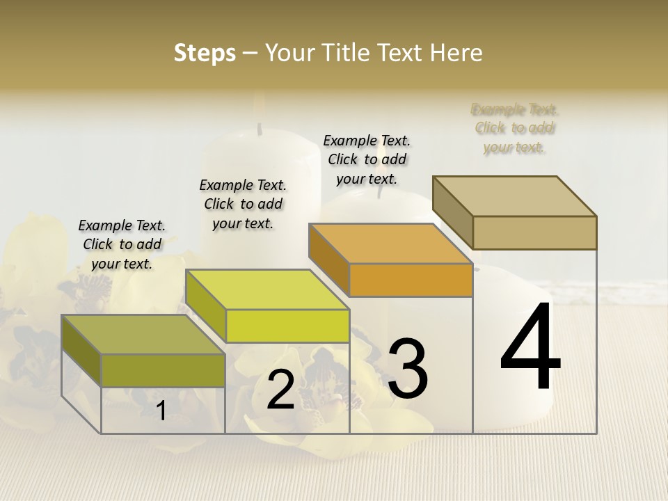 Flowers With Candles PowerPoint Template
