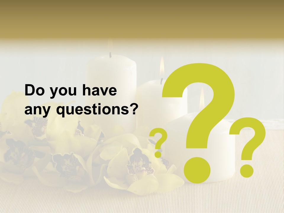 Flowers With Candles PowerPoint Template