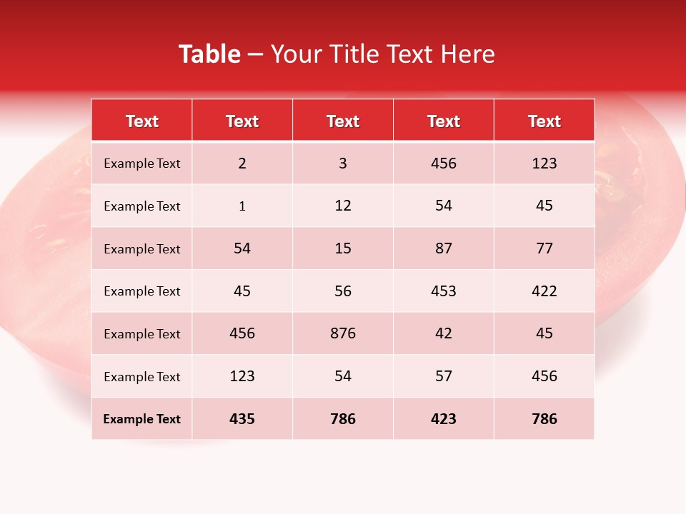 Vegetable Tomatoes Kitchen PowerPoint Template