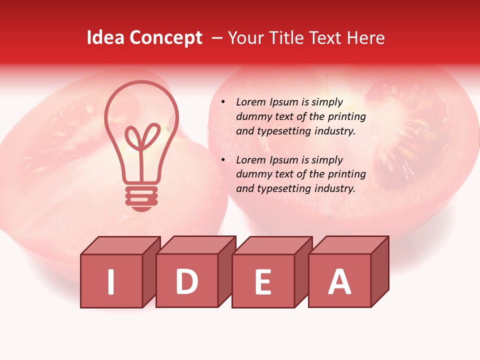 Vegetable Tomatoes Kitchen PowerPoint Template