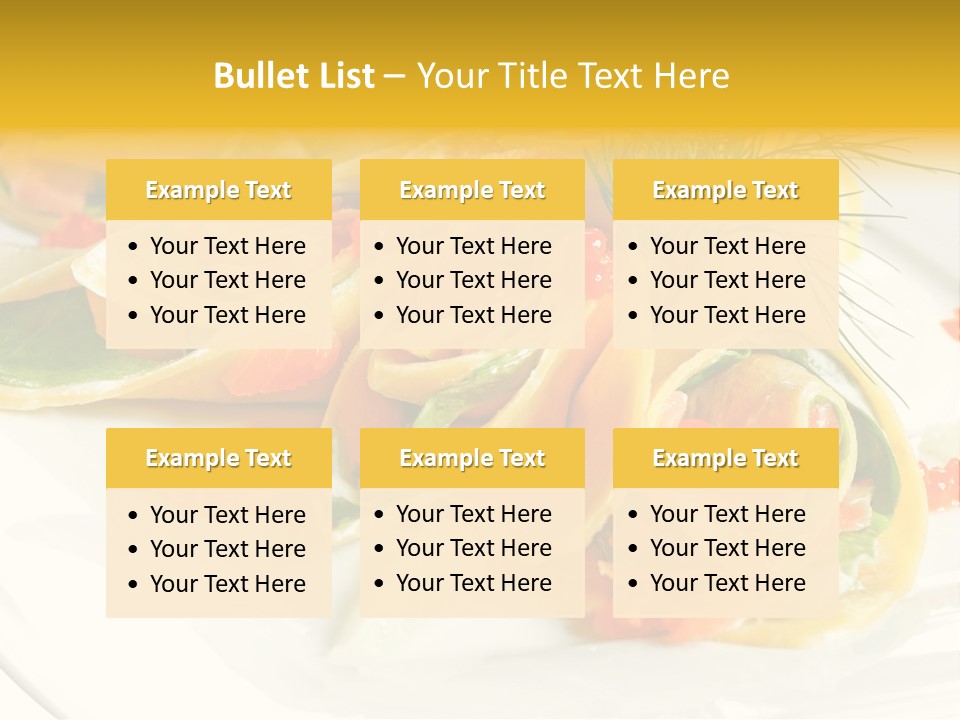 Omelet De Vegetales PowerPoint Template