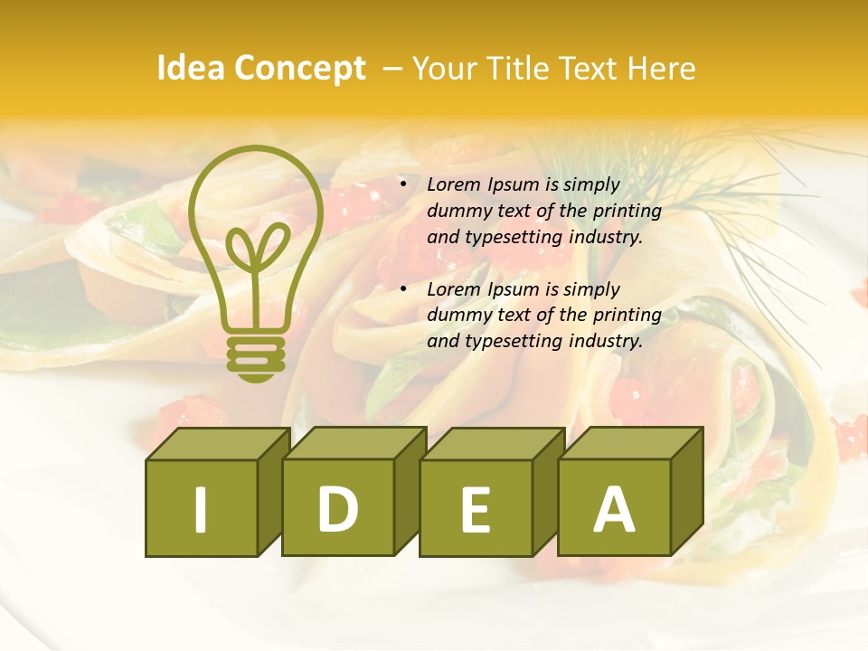 Omelet De Vegetales PowerPoint Template