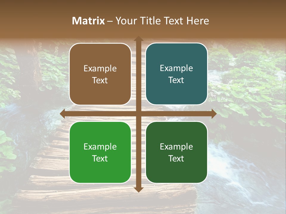 River Blue Leaf PowerPoint Template