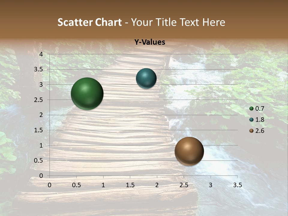 River Blue Leaf PowerPoint Template