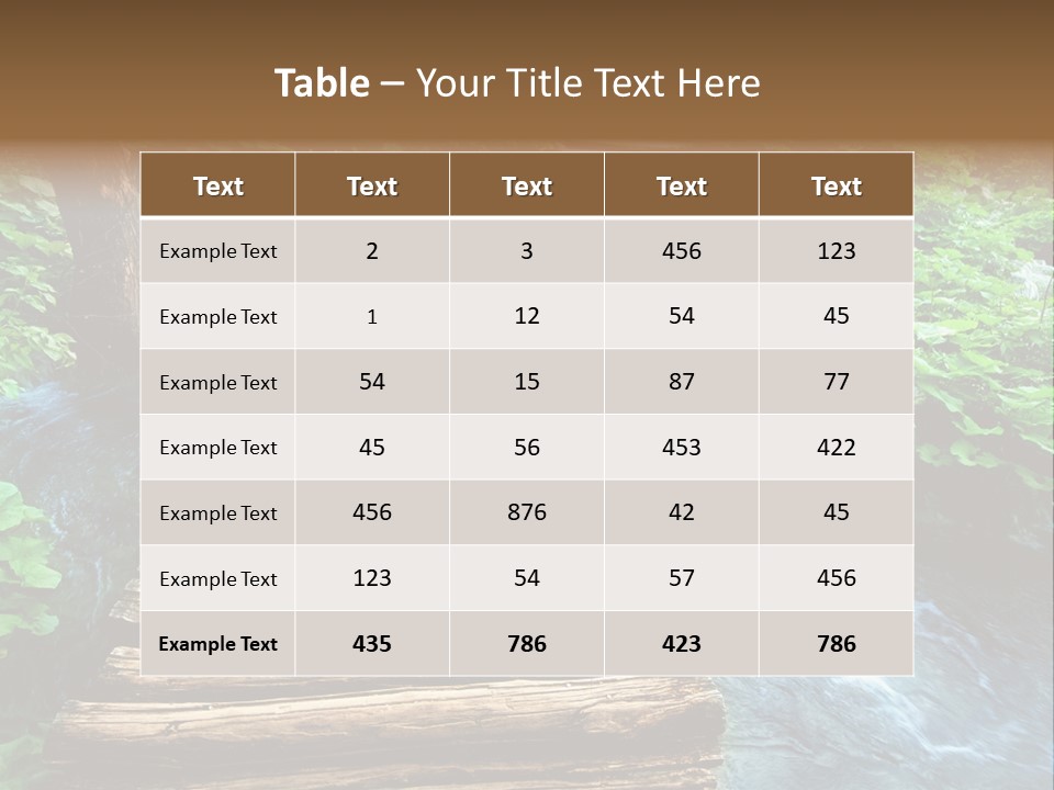 River Blue Leaf PowerPoint Template