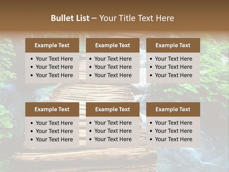 River Blue Leaf PowerPoint Template