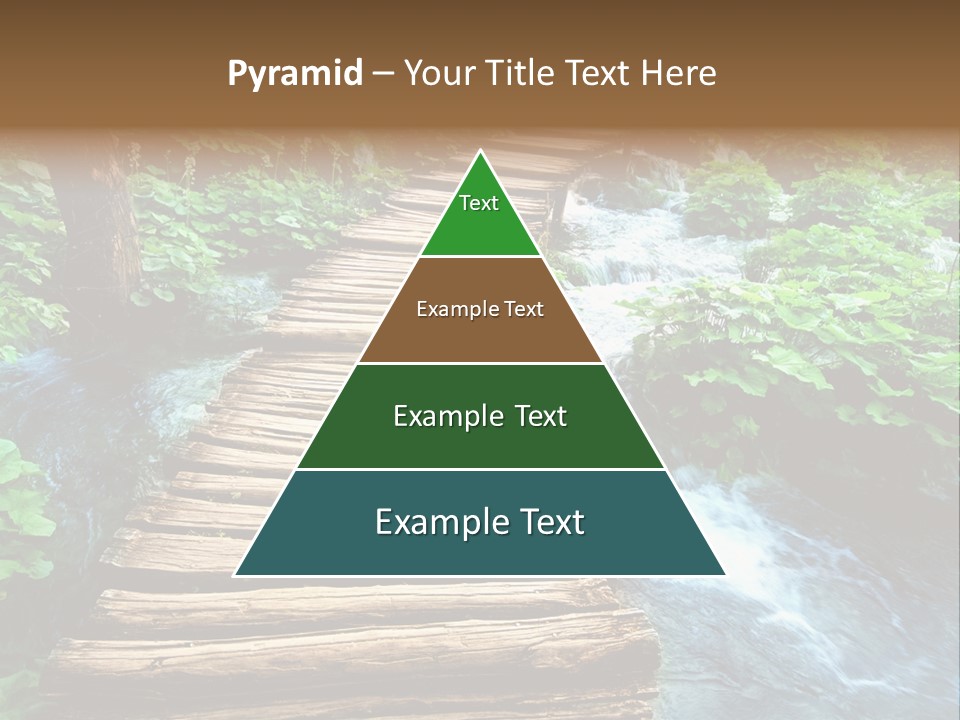 River Blue Leaf PowerPoint Template